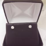 0.50 Carat (ctw) 14K White Gold Round Cut White Diamond Ladies Earrings 1/2 CT