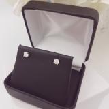0.50 Carat (ctw) 14K White Gold Round Cut White Diamond Ladies Earrings 1/2 CT