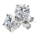 0.25 Carat (ctw) 14k White Gold Brilliant Round Diamond Studs Earrings