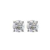 0.20 Carat (ctw) 14K White Gold Round Cut White Diamond Ladies Stud Earrings