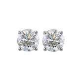 0.25 Carat (ctw) 14K White Gold Round Cut White Diamond Ladies Stud Earrings