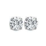 0.25 Carat (ctw) 14K White Gold Round Cut White Diamond Ladies Stud Earrings