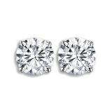 0.33 Carat (ctw) 14K White Gold Round Cut White Diamond Ladies Stud Earrings